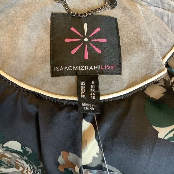 Isaac Mizrahi Gray Suede Leather Jacket 🧥 🩶❤️🩶 - Picture 7 of 9